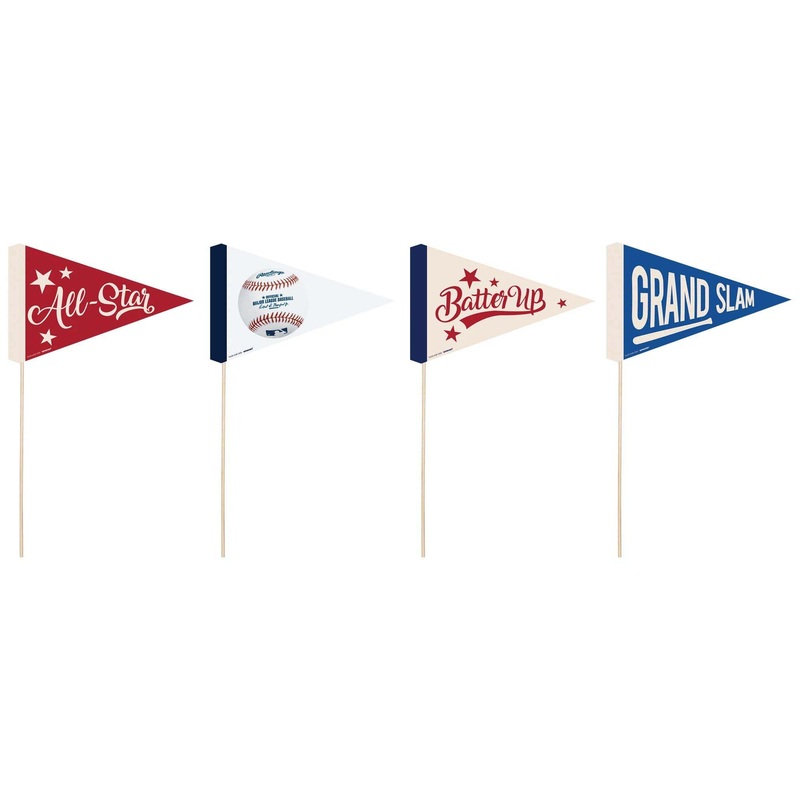 Baseball Small Pennant Set, 4 Count