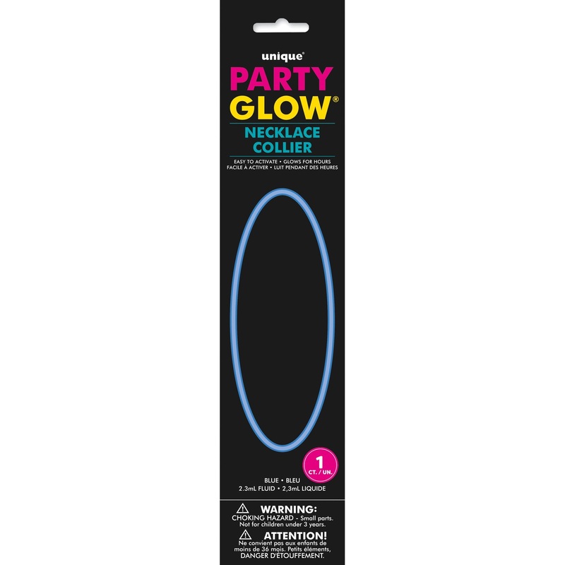 Blue Glow Stick Necklace, 20 Inches, 1 Count