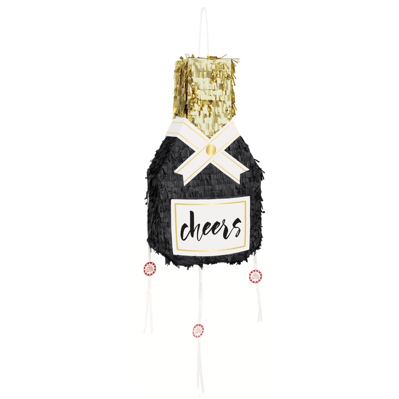 "Cheers" Champagne Bottle Piata, 1 count