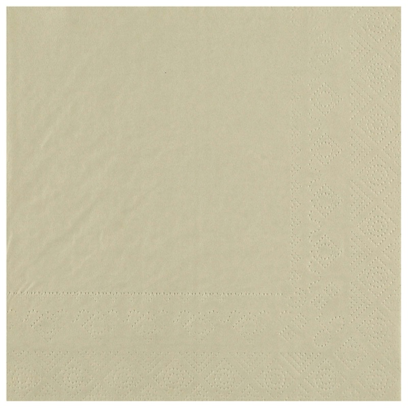Sand Beige Large Compostable Lunch Paper Party Napkins, 25 Count