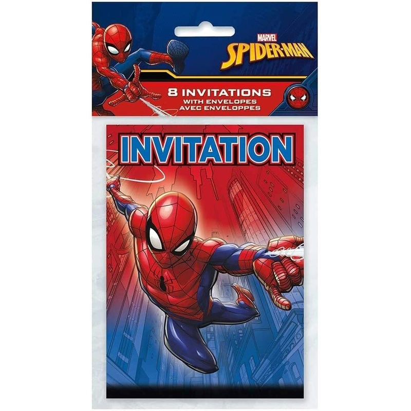 Spider-Man Birthday Invitations, Marvel, 8 Count
