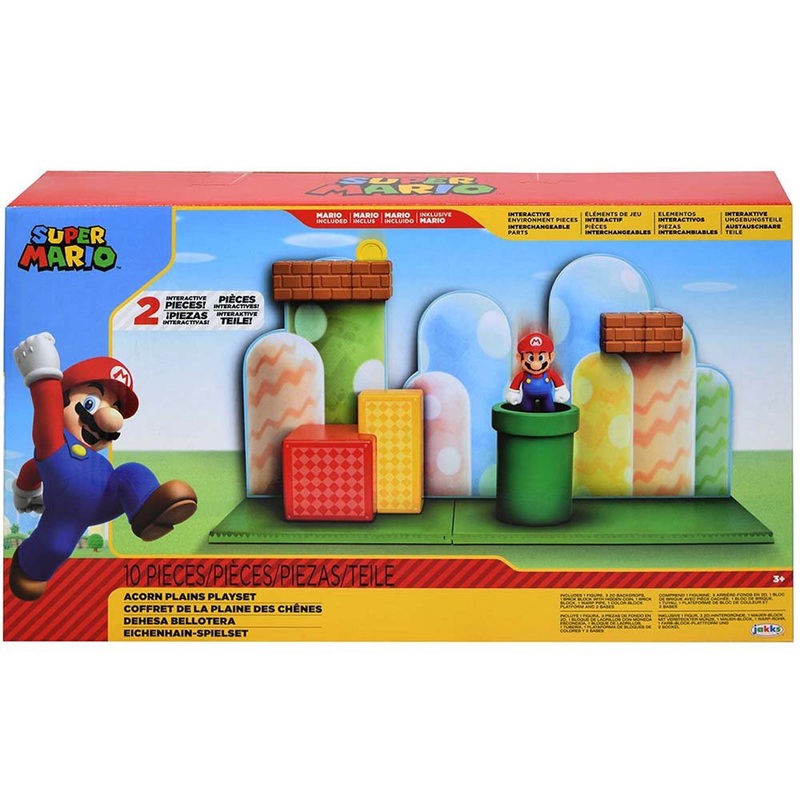 Super Mario Acorn Plains Playset, 10 Pieces, 1 Count