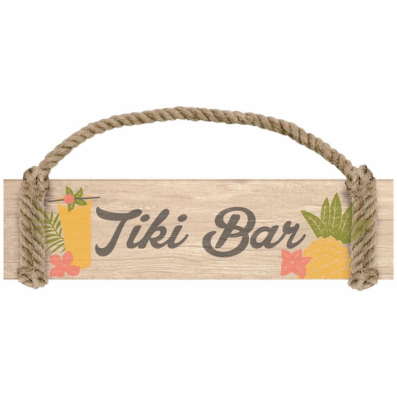 Vintage "Tiki Bar" Wood Sign, 5 inchesx20 inches