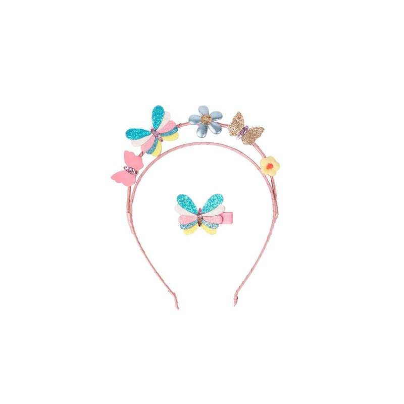 Butterflies For Days Headband And Clip for Kids, 1 Count