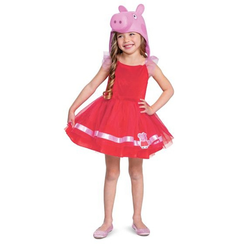 Peppa Pig Classic Dress Costume for Toddlers, Headpiece and Tail