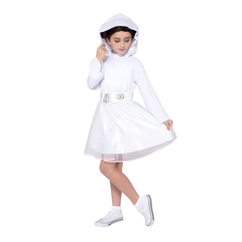 Princess Leia Costume for Kids, Star Wars, White Hooded Dress