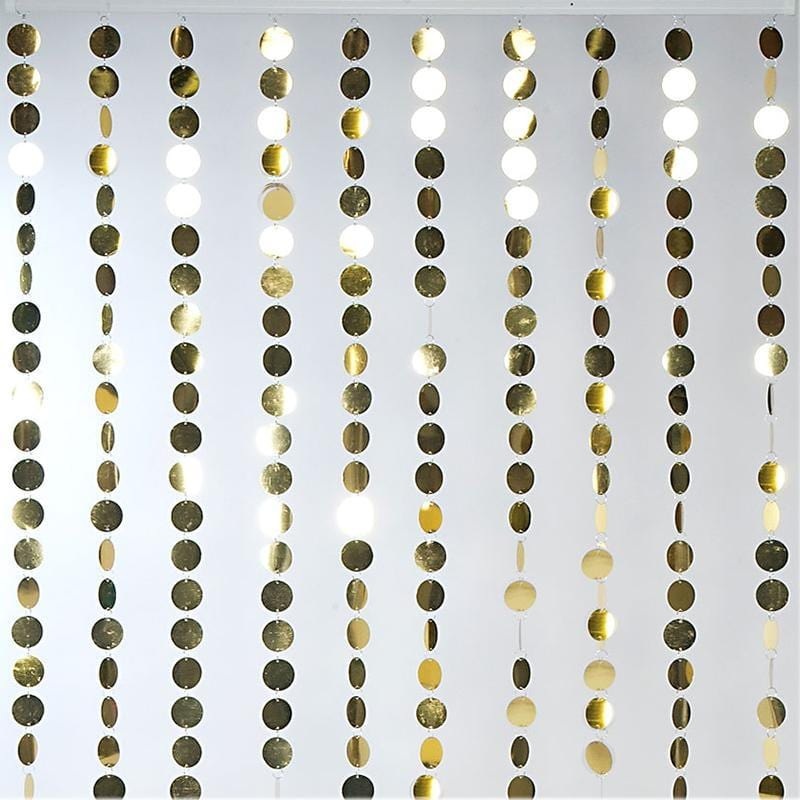 Spangles PVC Circles Beaded Curtain - Gold