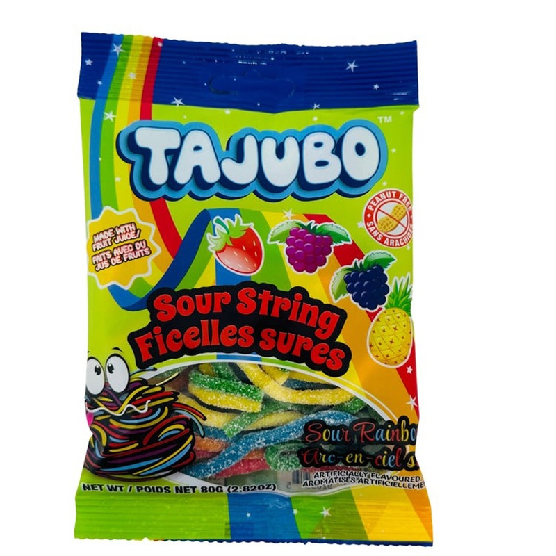 Tajubo Sour Strings, Rainbow, 1 Count
