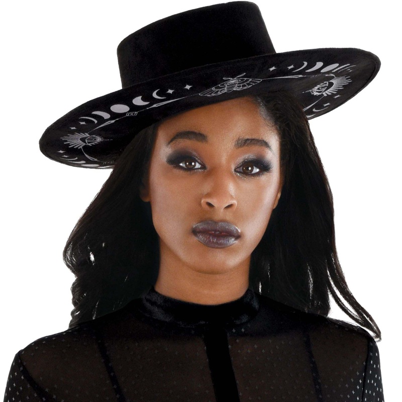 Black Modern Witch Hat for Adults