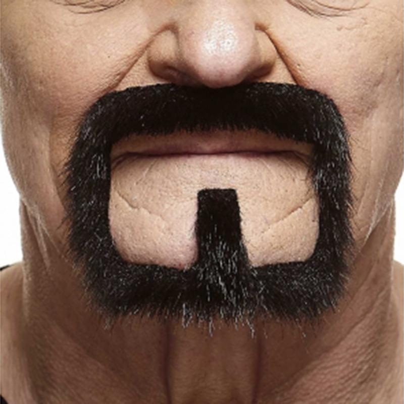 Black square mustache with pinch