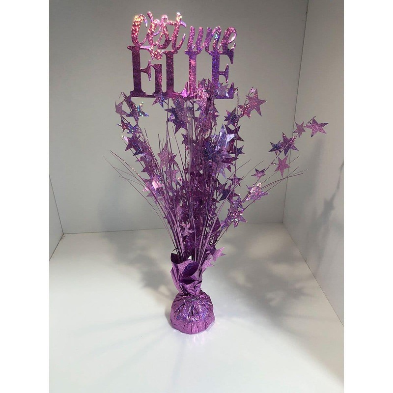 C'est une fille pink centerpiece, 18 inches