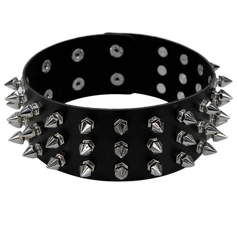 Leatherlike Punk Choker for Adults
