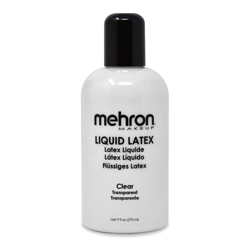 Mehron Clear liquid latex bottle, 9 ounces