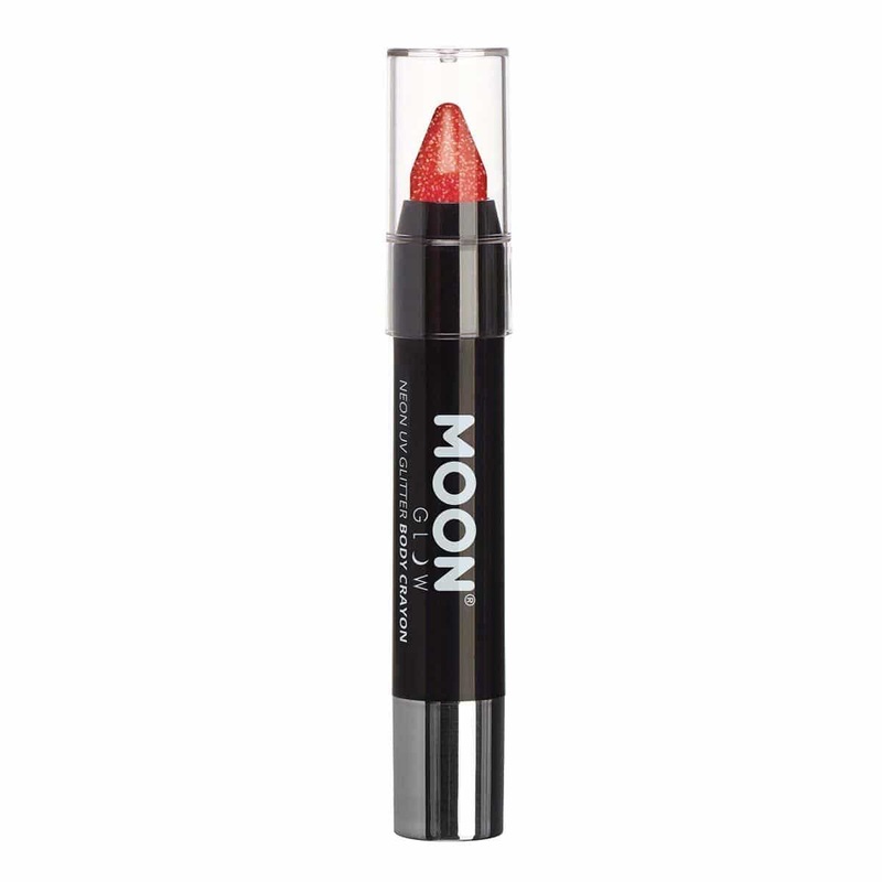 Moon red glitter UV face & body crayon