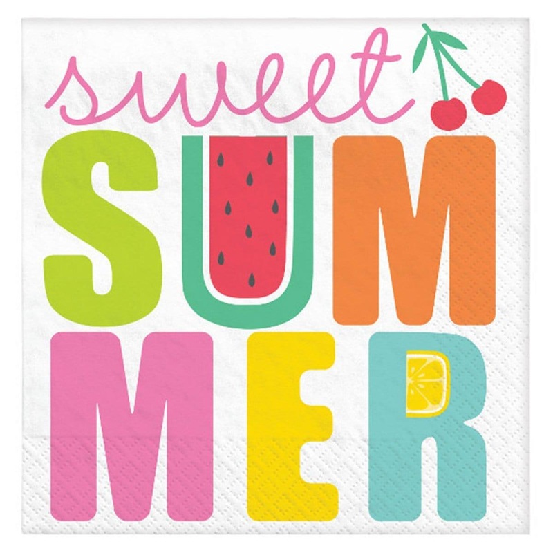 Tutti Frutti lunch napkins, 16 per package