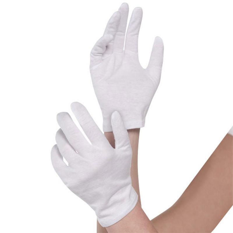White cotton gloves for adults