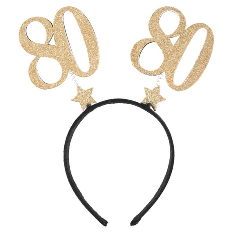 80th Glitter Headband