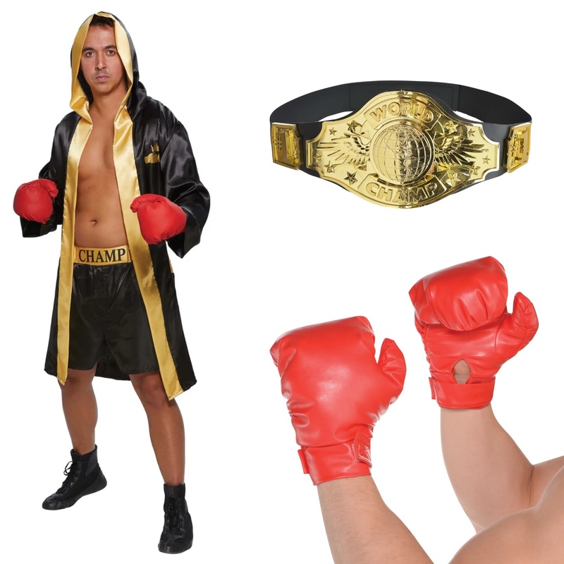Boxing Champion Costume Kit for Adults