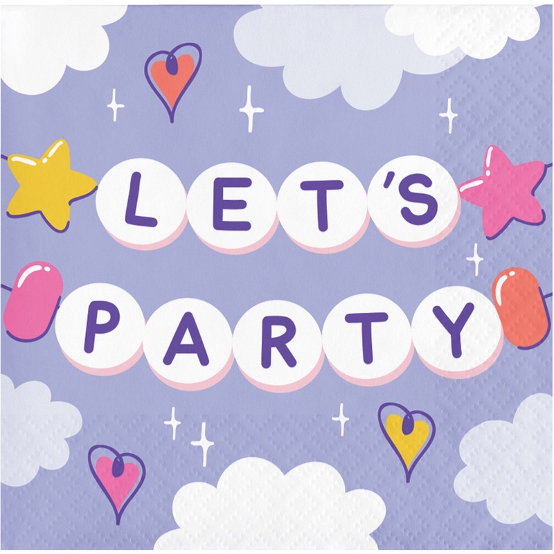 Sweet Dreams Birthday Small Beverage Napkins, 16 Count
