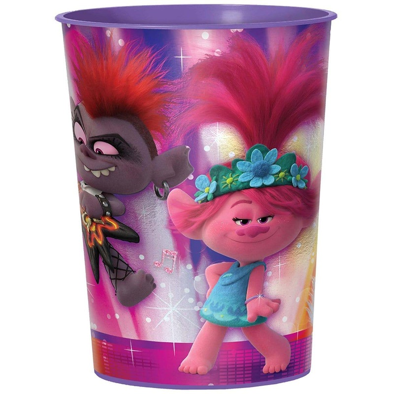 Trolls World Tour purple plastic favor cup
