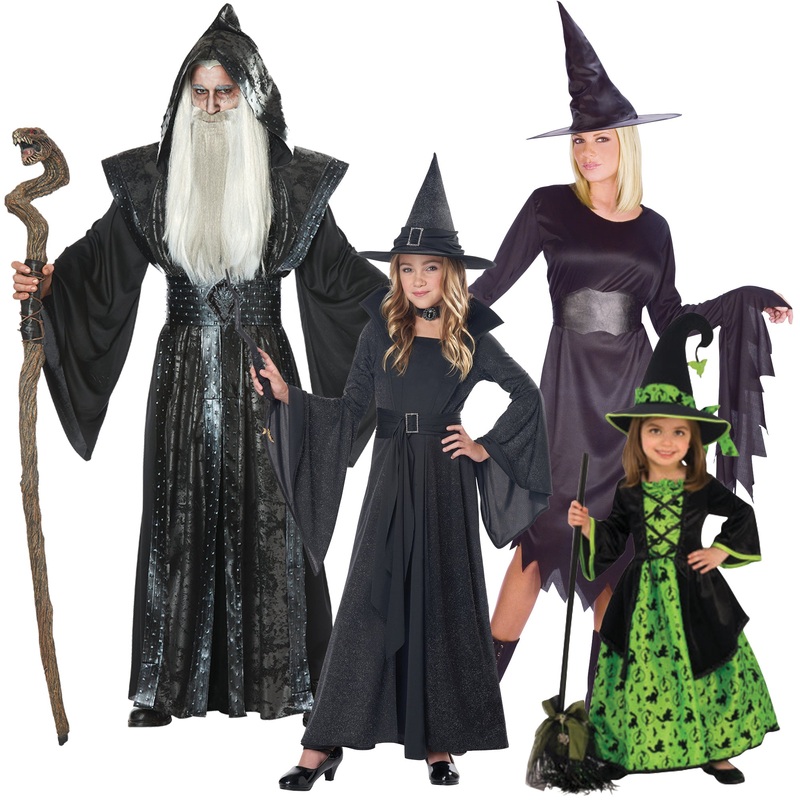 Wizard and Witch Family Costumes