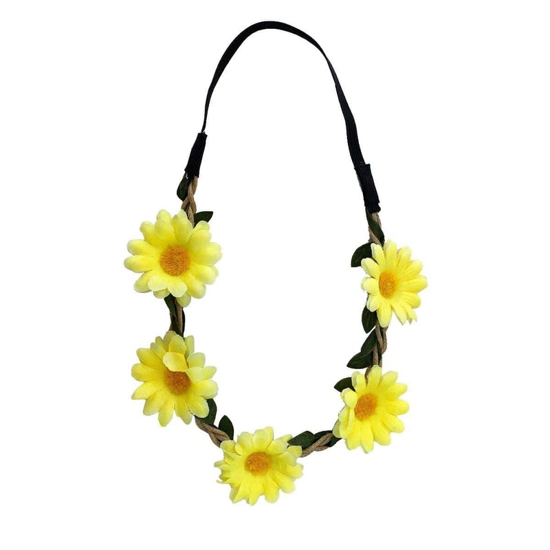 Yellow Flower Headband for Adults