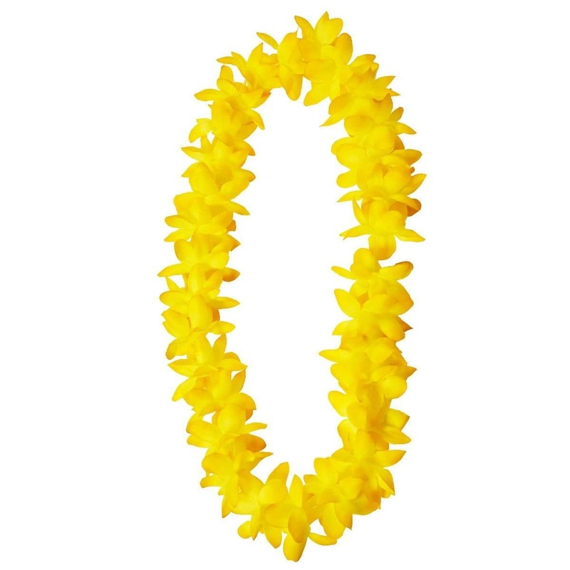 Yellow Pastel Flower Lei Necklace
