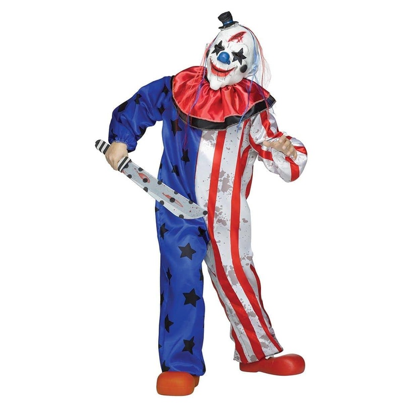 Evil clown costume for boys