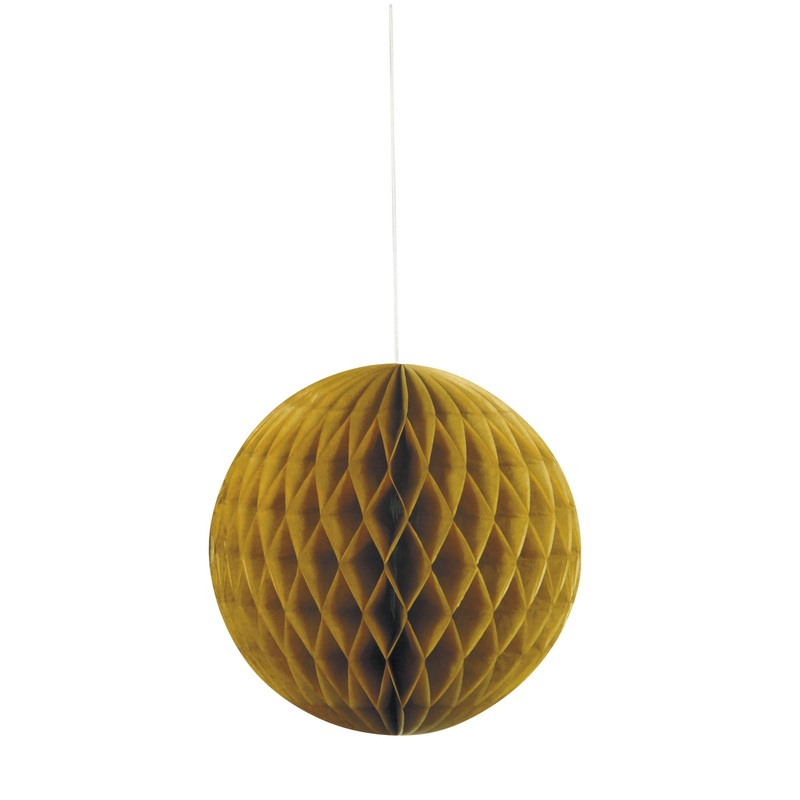 Gold Honeycomb Ball, 8 Inches, 1 Count