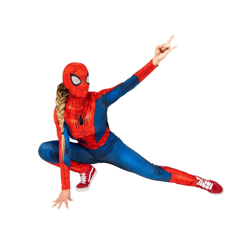 Marvel Spider-Man Qualux Costume for Adults, Jumpsuit and Headpiece