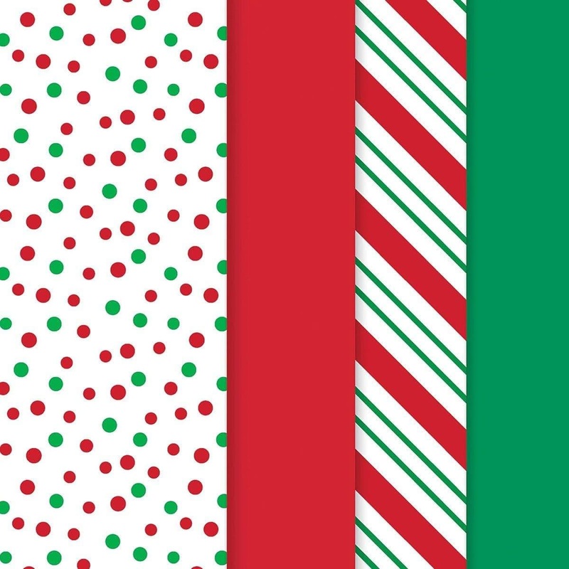 Christmas stripes Tissue Paper, 30 Count