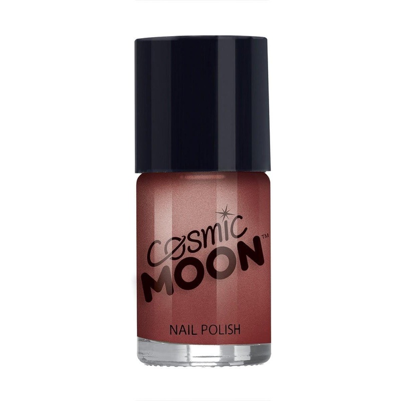 Moon red metallic nail polish