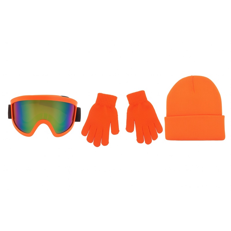 Neon Orange Winter Festival Set for Adults