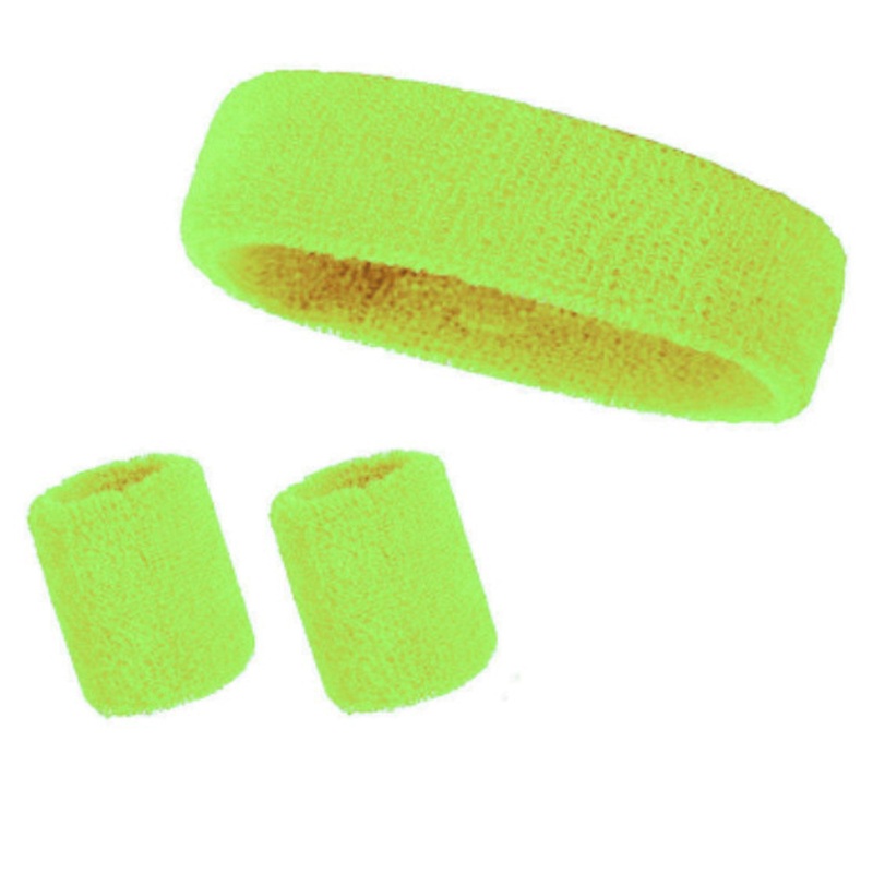 Neon Yellow Aerobics Accessory Set for Adults