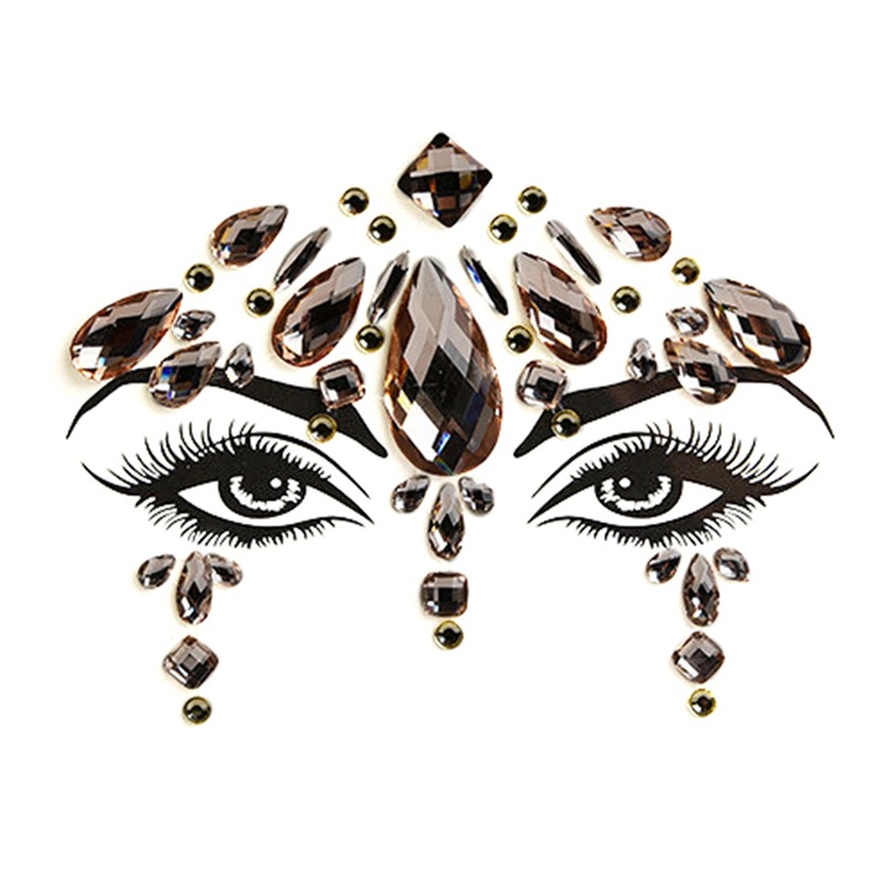 Peach Face Art Crystal Stickers