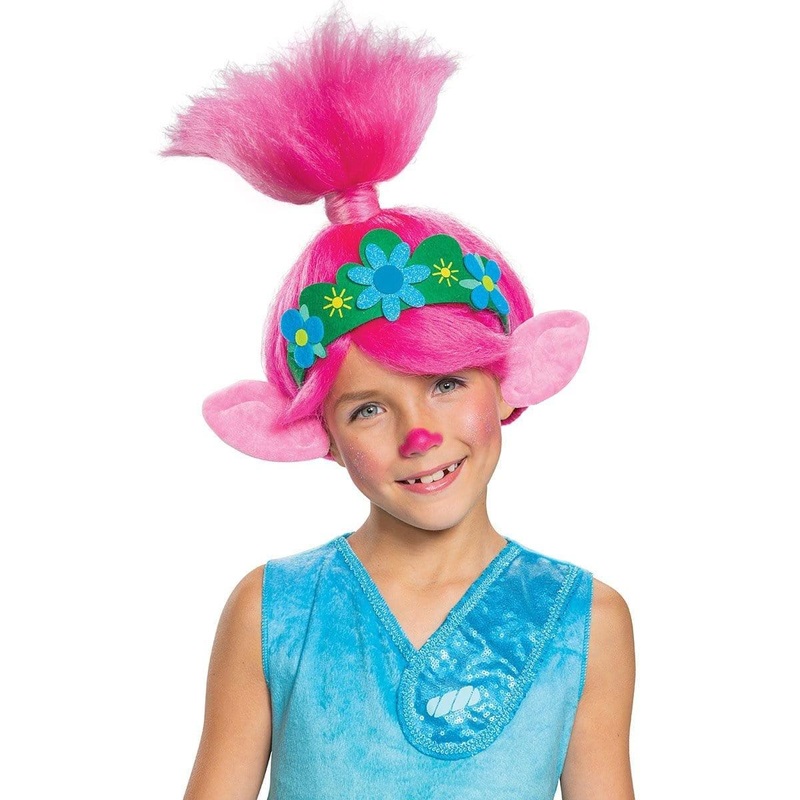 Poppy wig for girls, Trolls World Tour