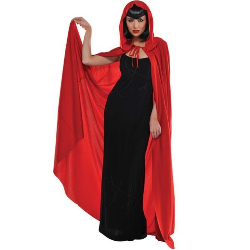 Red hooded cape for adults