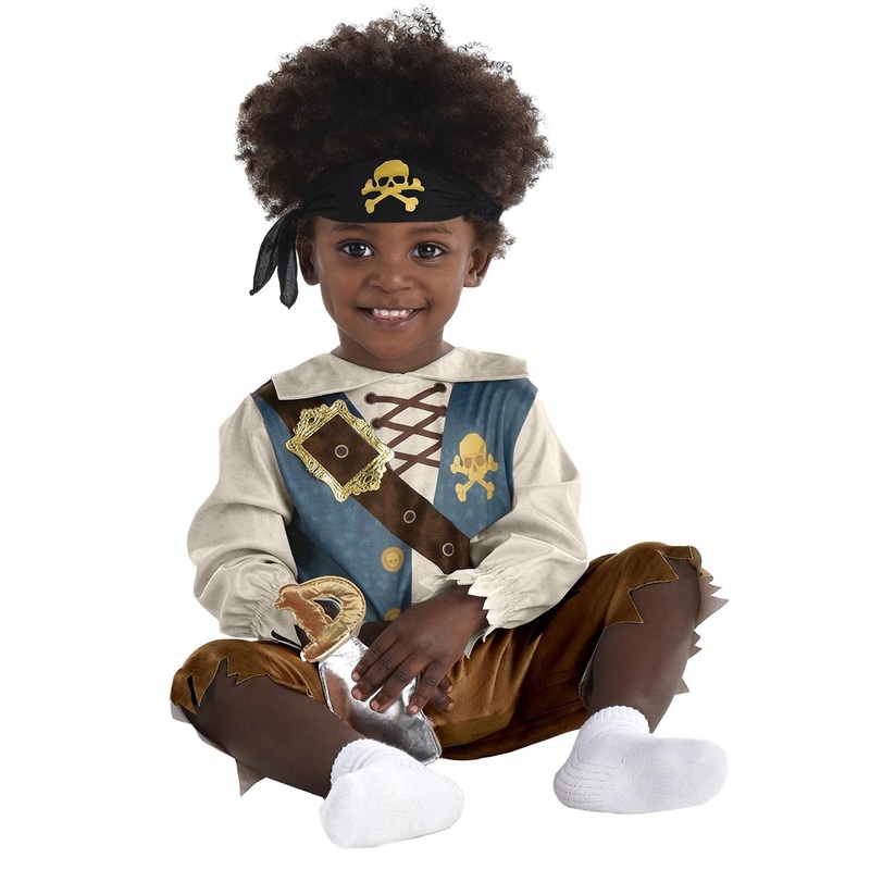 Ship Wrecked Costume for Babies and Toddlers, Brown and Blue Jumpsuit