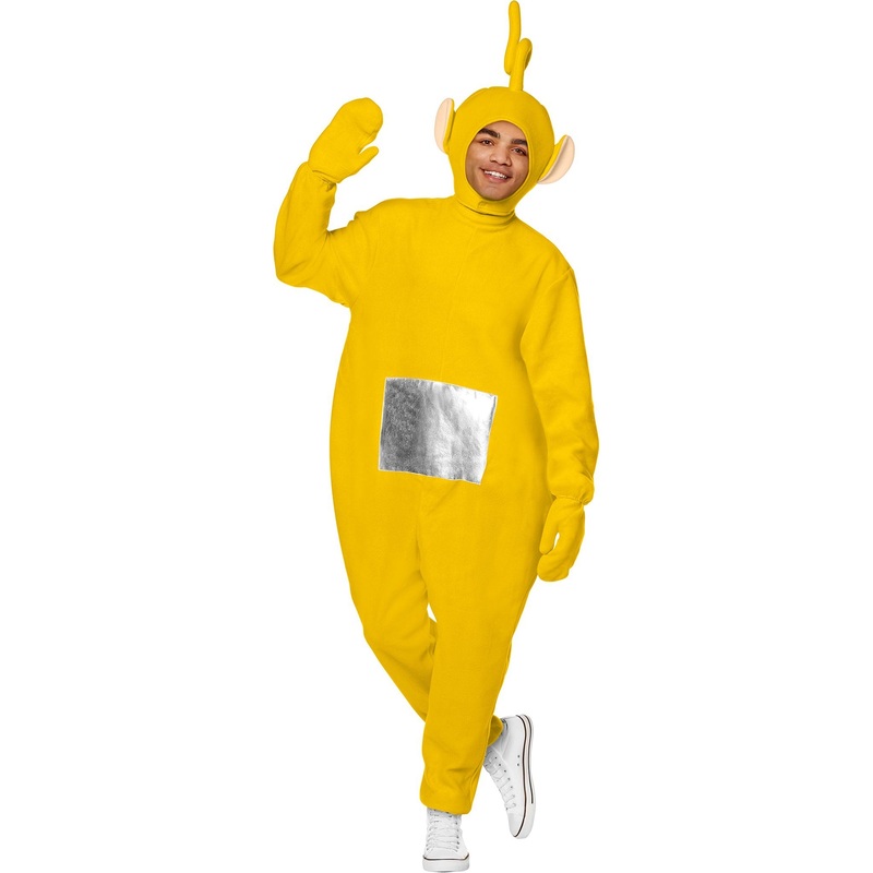 Teletubbies Laa-Laa Costume for Adults, Yellow Jumpsuit With Hood