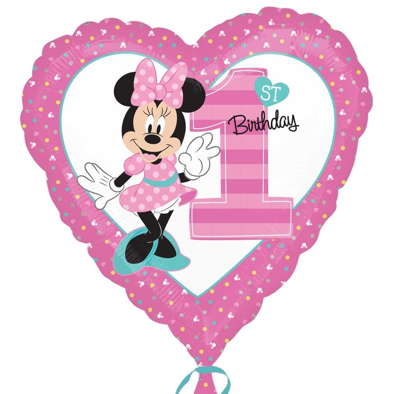 18" FOIL - 1st BIRTHDAY - MINNIE MOUSE