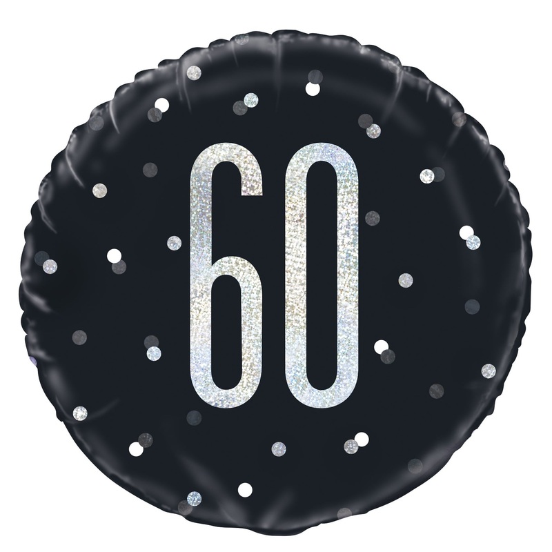 18" FOIL - 60th - BLACK
