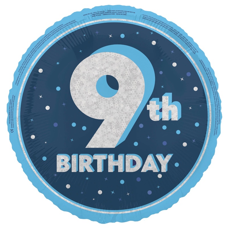 18" FOIL - 9th BIRTHDAY - BLUE