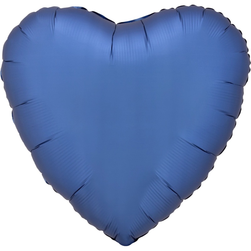 SATIN LUXE - HEART - AZURE
