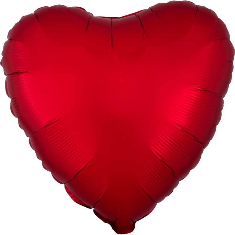 SATIN LUXE - HEART - SANGRIA