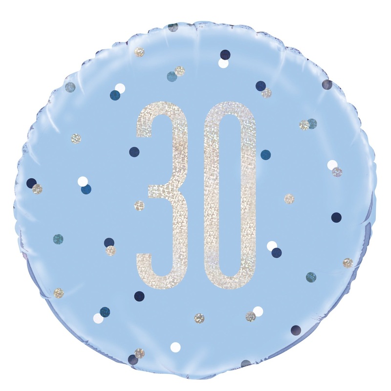 18" FOIL - 30th - BLUE