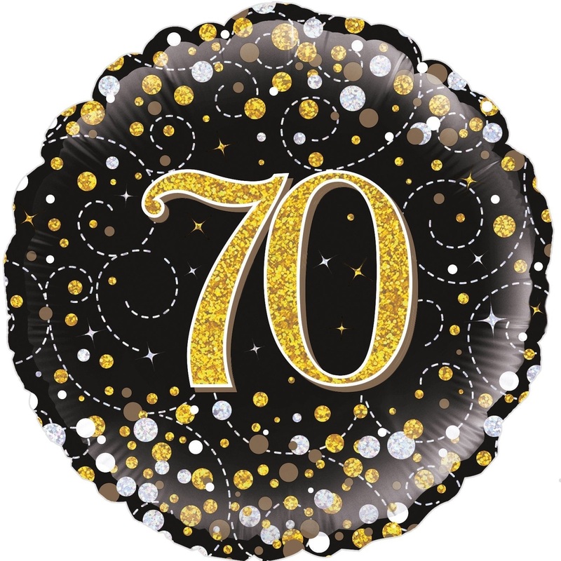 18" FOIL - AGE 70 - GOLD SPARKLING FIZZ