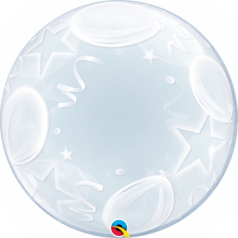 24" DECO BUBBLE - BALLOONS & STARS
