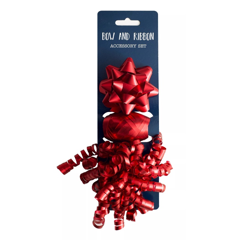 BOW & RIBBON SET - RED
