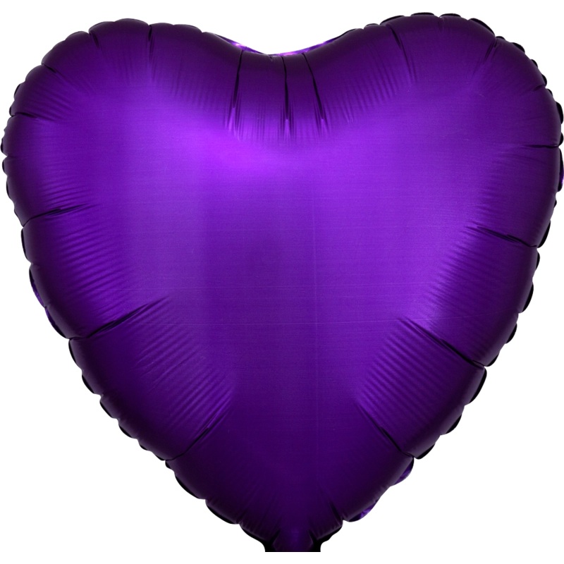 SATIN LUXE - HEART - PURPLE ROYALE