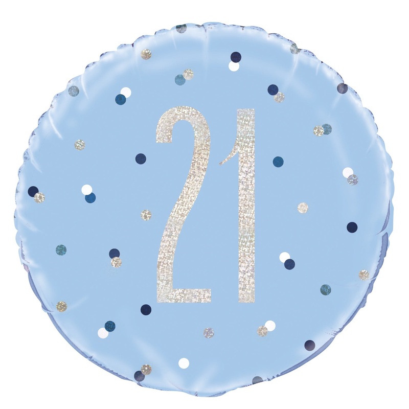 18" FOIL - 21st - BLUE
